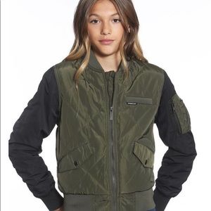 CUTE! “Members Only” Girls Quilted Bomber Jacket